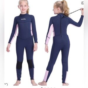 NWOT Goldfin Kid Wetsuit  Swim - Navy and Pink